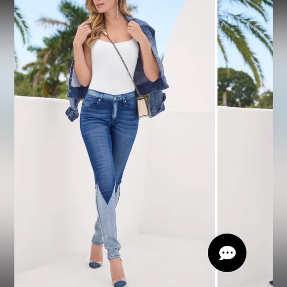 Size 18 skinny high rise stretch jeans ! Laser print urban jeans - Picture 4 of 5